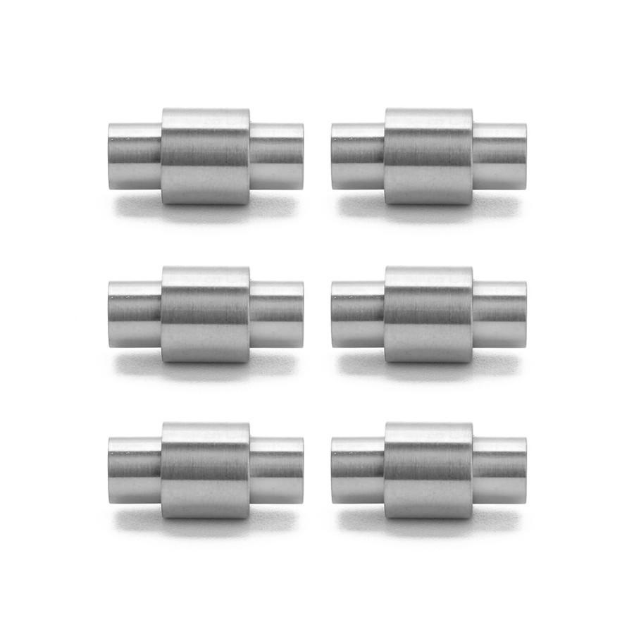 

1Pcs/lot 10x20mm Strong Round Magnetic Clasps Stainless Steel Fit 6mm Hole Leather Cord Bracelet Diy Claps Findings