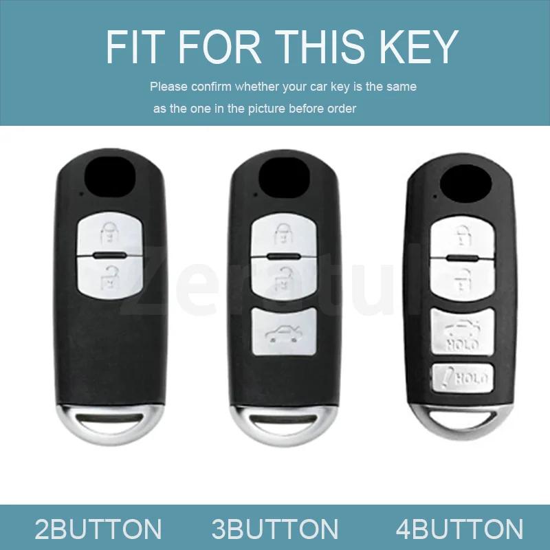 Silver Edge Tpu Car Key Case Keyless Shell Fob For Mazda Cx-3 Cx3 Cx-5 Cx5 Cx7 2 3 5 6 Bl Bm Gj Atenza Axela Demio Cx-9 Cx8