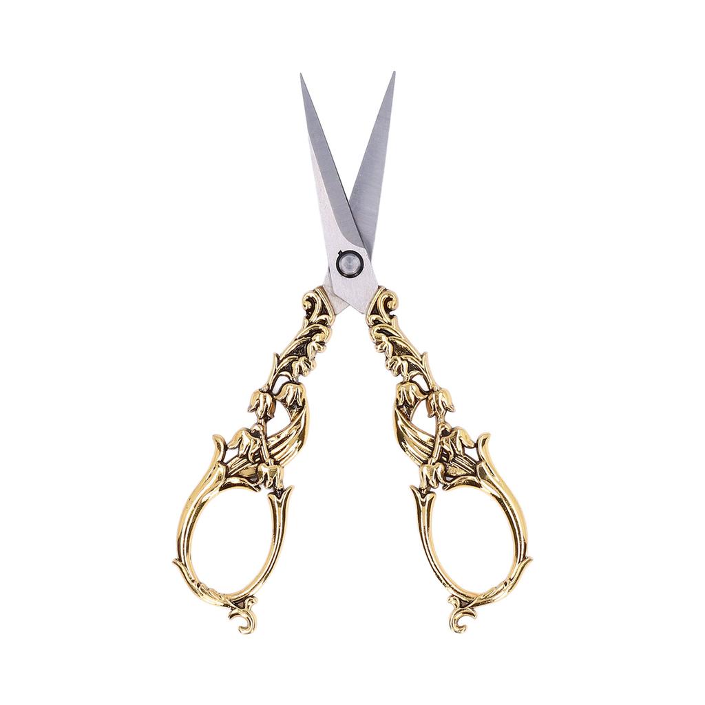 Embroidery Scissors Hardening Treatment Retro Style Professional Reliable Handicraft Tools for