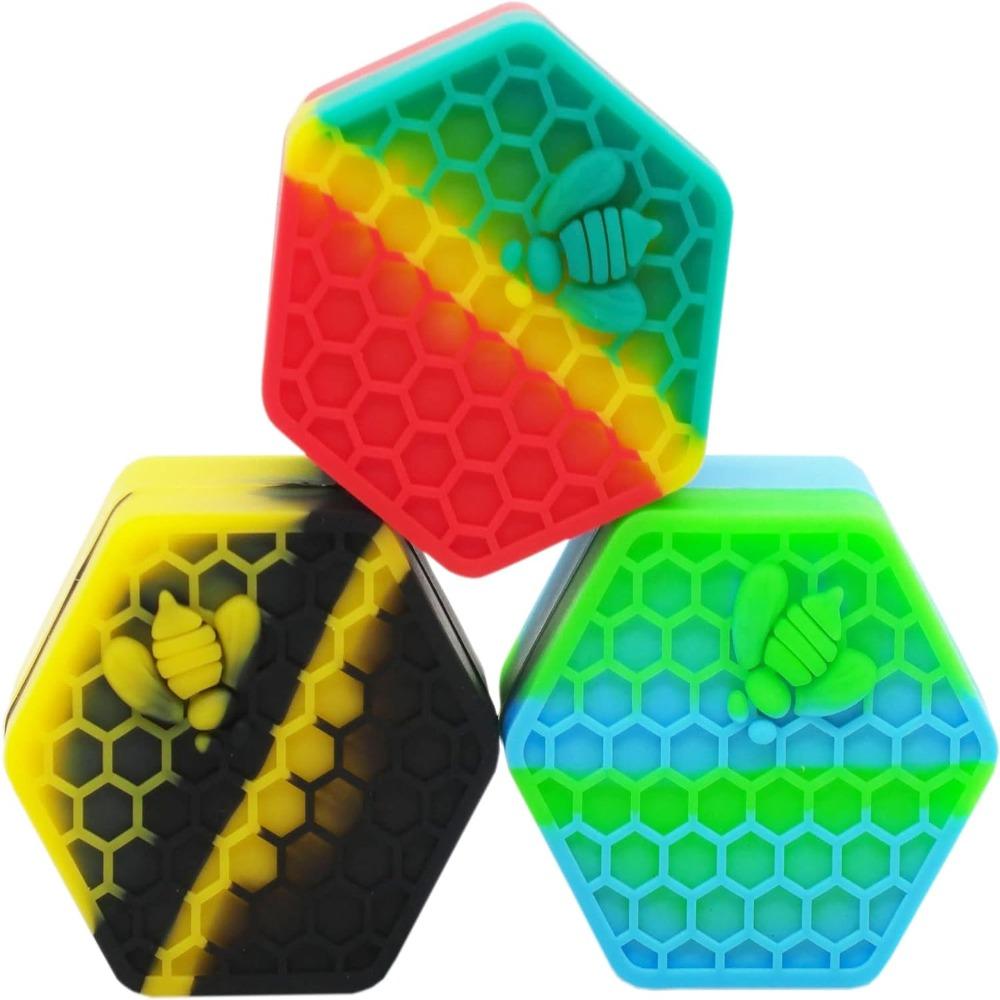Silicone Hexagon Silicone Container 26ml Silicone Honeybee Jars  Silicone Container