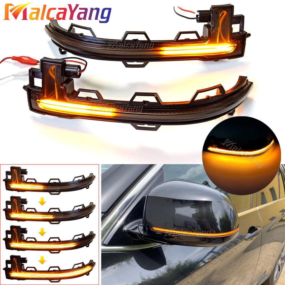 Per BMW X3 F25 X4 F26 X5 F15 X6 F16 2014-2018 Luce Lampeggiante Dinamica a LED Specchietto Laterale Fumé Indicatore di Direzione Sequenziale