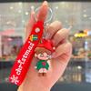 2Pcs Cartoon Cute Santa Claus Tree Keychain Christmas Party Decoration Bag Ornaments Car Key Pendant Exquisite Small Gift
