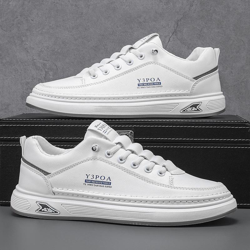 Atmungsaktive Herren-Canvas-Sneaker in Weiß - Vielseitig, mit dicker Sohle, Frühjahr 2025