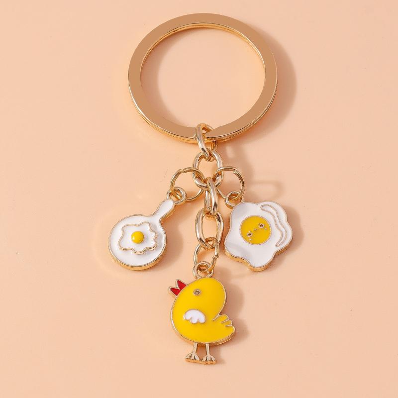 Cartoon Animal Dog Keychain Enamel Love Heart Charms Keyrings for Car Key Souvenir Gifts for Women Men Handbag Key Chains