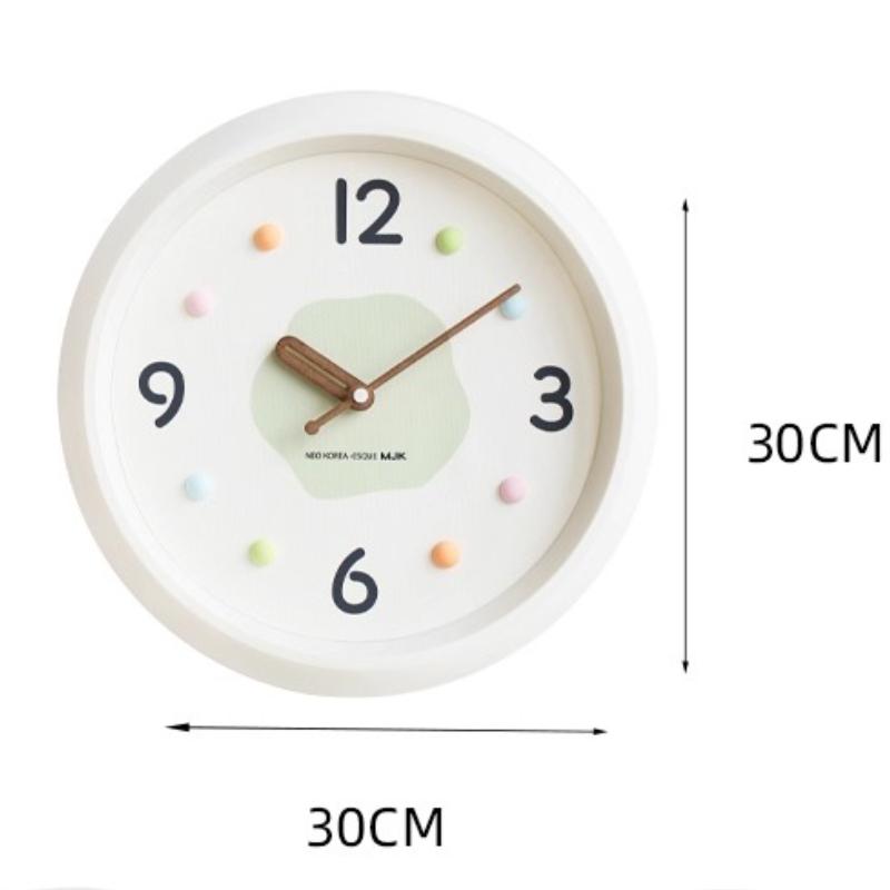 Clock Wall Clock Living Room 2025 New Home Fashion Silent Simple Creative Clock Wall Cream Wind