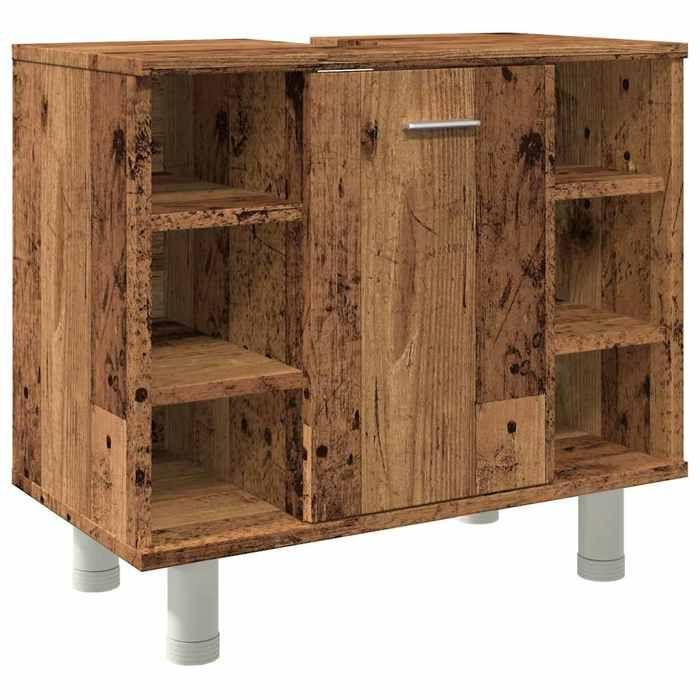 VidaXL Bathroom Cabinet Old Wood 60x32x53.5 Cm, Bathroom Furniture, Bathroom Sink, Cabinet of 856144