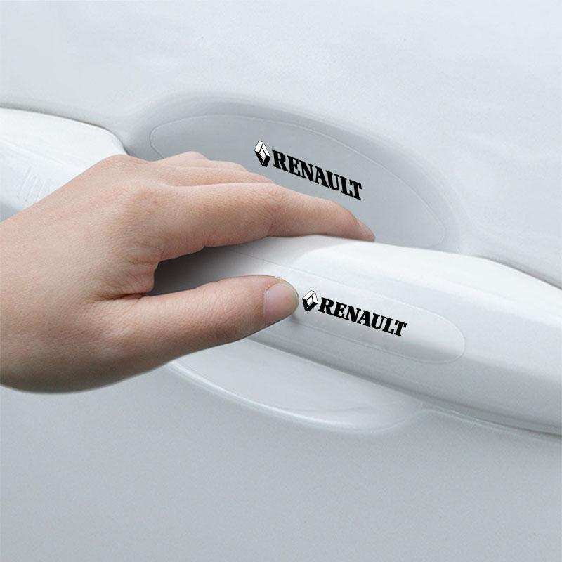 8Pcs Transparent Car Door Handle Bowl Anti Scratch Protective 3D Sticker For Renault Dacia Koleos Clio Laguna 2 Megane 2 3 Duster Logan