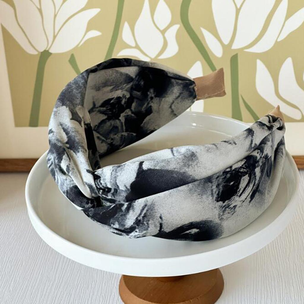 PROLY New Fashion Headband For Women Wide Side Flower Bohemia Hairband Cross Knot Turban Girls Autumn Casual Travel Headwear