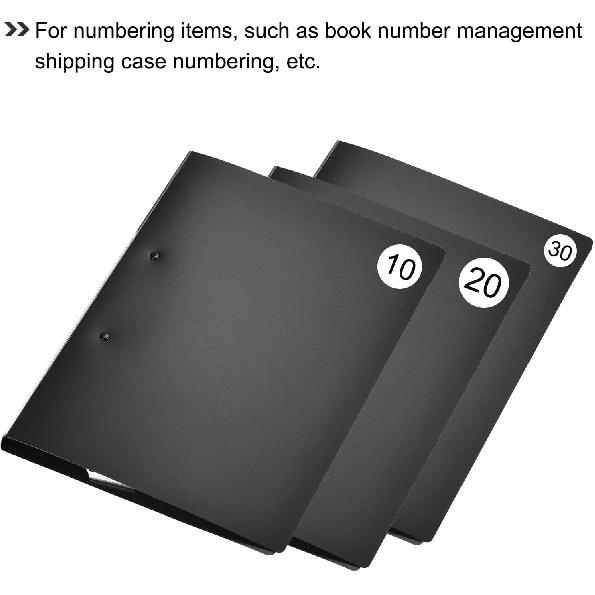 MECCANIXITY 0 to 9 Number Stickers Number Label Self Adhesive Marked Sticker 13mm/0.5" for Classification, Pack of 20