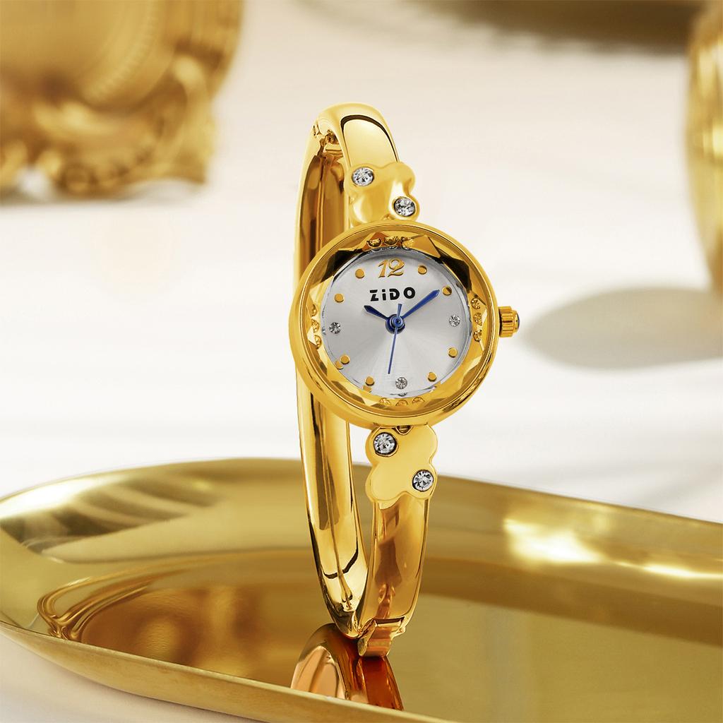 Ladies Bracelet Watch Round-Shaped Quartz Wristwatch