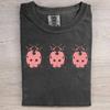 Retro Ladybug Graphic Tee, Pink Insect Shirt, Cottagecore Nature Top