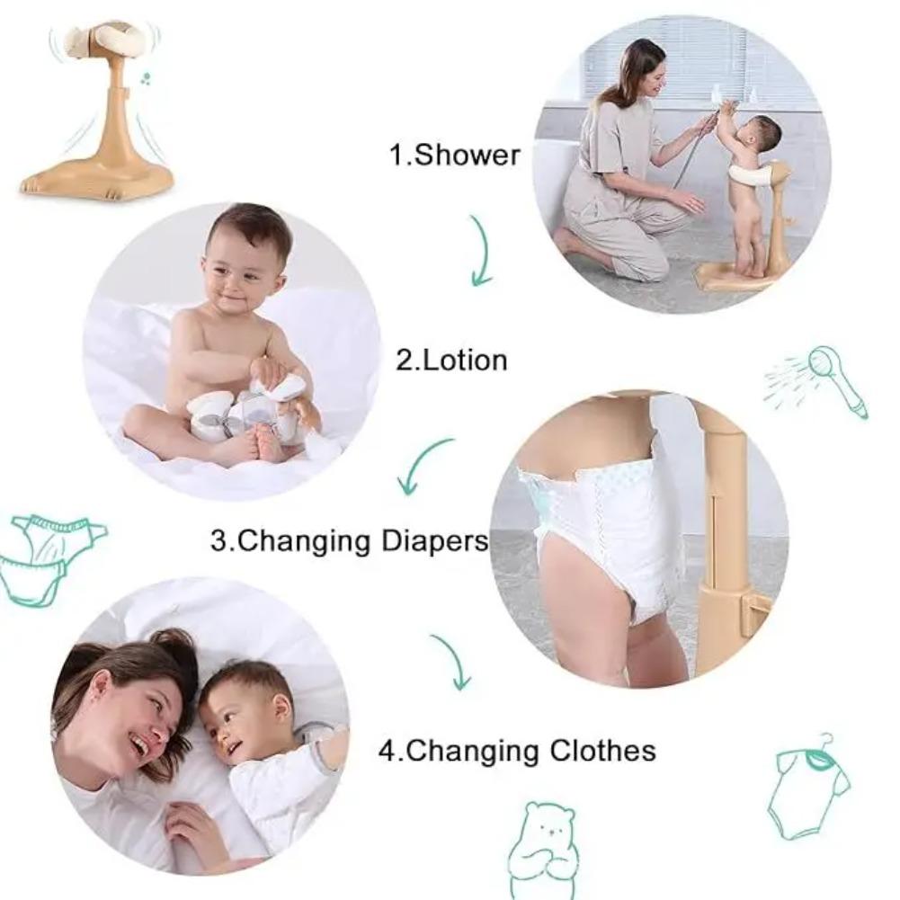 Vasca da Bagno per Bambini in Piedi Maniglia Doccia Regolabile per Bambini Supporto Bagno Vasca da Bagno Pieghevole per Bambini Supporto Sicuro Bagno
