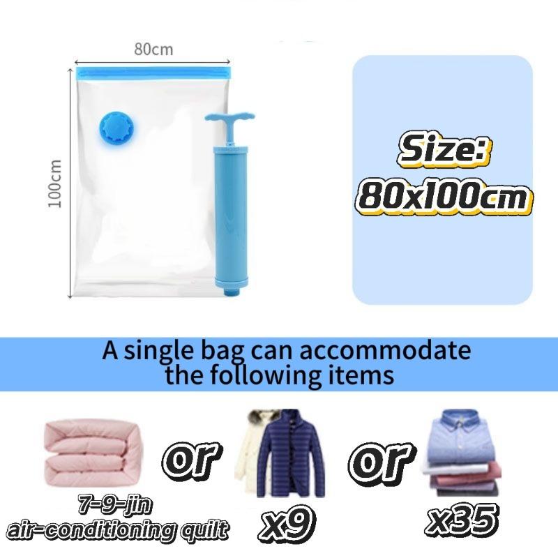 Thickened Vacuum Compression Bag, Transparent Quilt Vacuum Bag, Storage Bag, Household Clothing Storage and Sorting Bag
