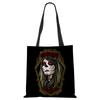 Abstract Art Skull Horror Print Shopping Bags Women Folding Reusable Customize Tote Shoulder Bag Canvas Groceries Handbags 2022 CLE