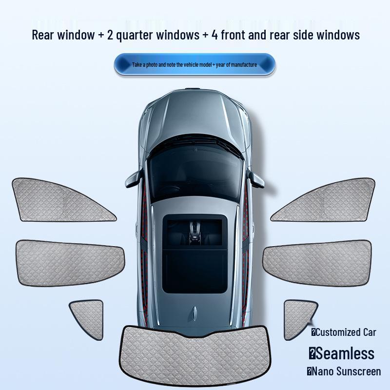 Thickened Car Sunshade Curtains: Full Coverage Privacy & Heat Insulation for Side Windows