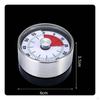 Mechanical Timer No Required Kitchen Loud Alarm Stainless Steel Timekeeping Clock for