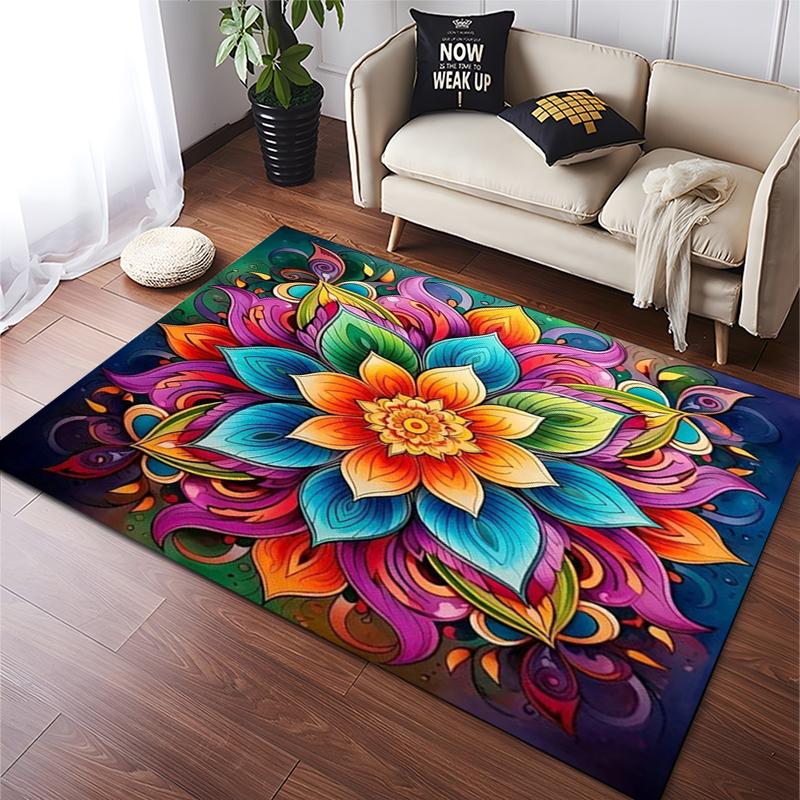 15 Size Mandala Flowers 3D Printed Carpet Rugs Living Room Bedroom Bedside Bathroom Home Decor Floor Mat Kids Room Non-slip Mat