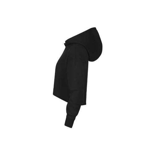 Nike Solid Color Cropped Long Sleeve Crop Top Sweatshirt for Women in Black