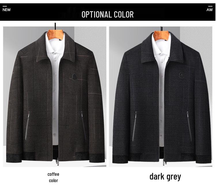 Woodpecker 2025 Men's Spring/Autumn Casual Business Jacket for Middle-Aged and Elderly Fathers