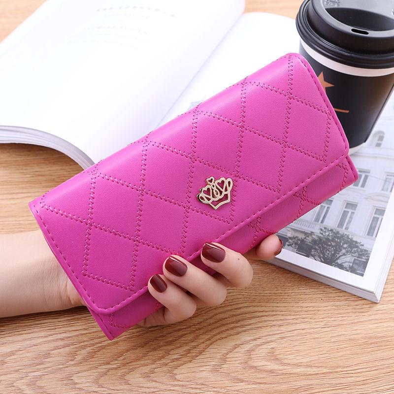 Diamond Pattern PU Leather Women's Wallet - Short Style for Ladies & Students - Aristocratic Design 2024 New