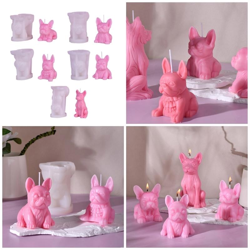 French Bulldog Shape Silicone Soap Mold DIY Silicone Candle Molds Clay Mould Silicone Soap Making Tool Silicone Material