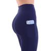 Black Women's Sports Tights Double Pocket Firming Tights Leggings