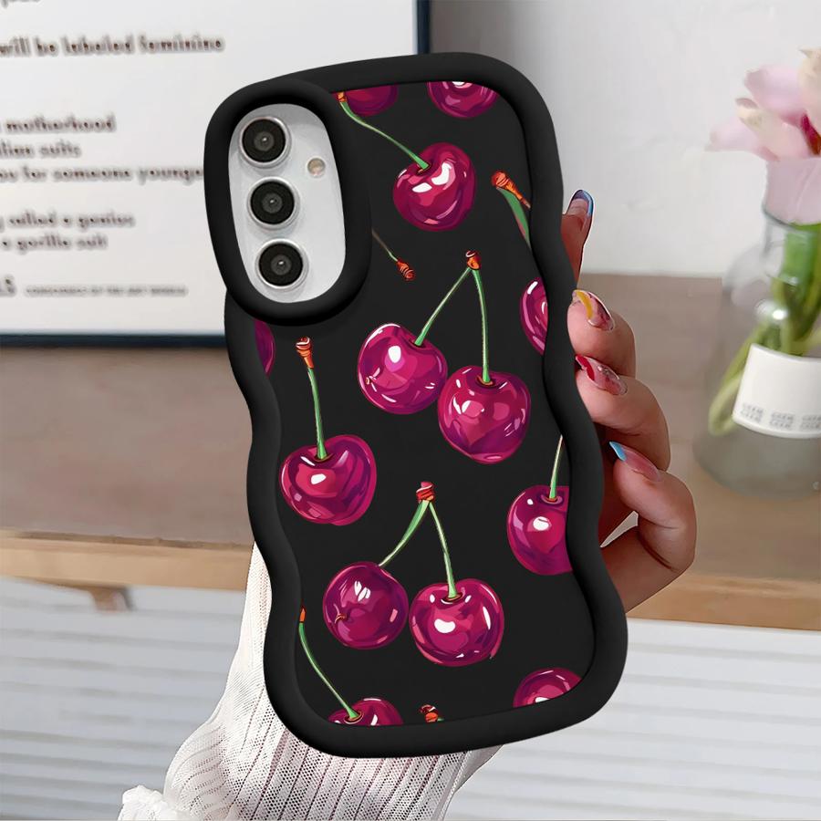 Soft Phone Cover Case for Samsung Galaxy A52 A21s A13 A16 A11 A15 A14 A12 A03 A06 A23 A05 A33 A22 A04 A53 Fruit Cherry