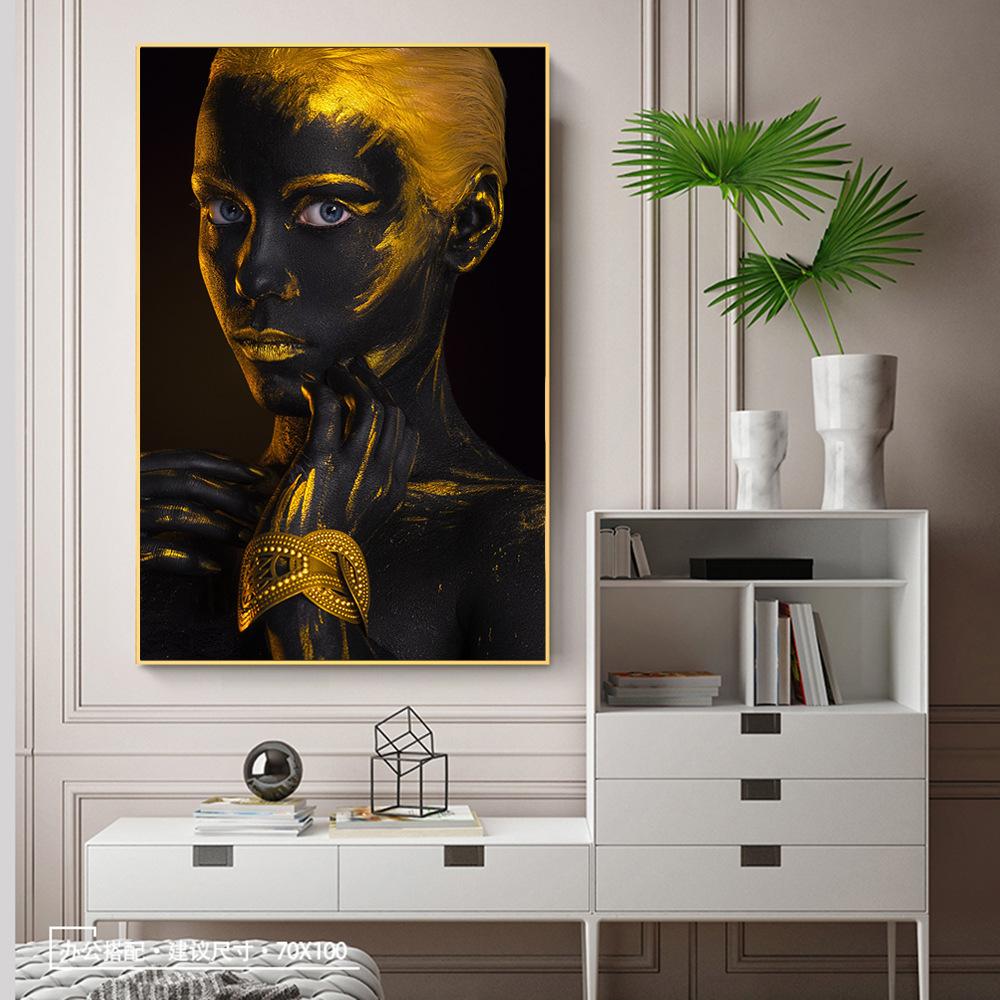 Африканская женщина настенная живопись искусство постеры и принты черная женщина холст — фото 3