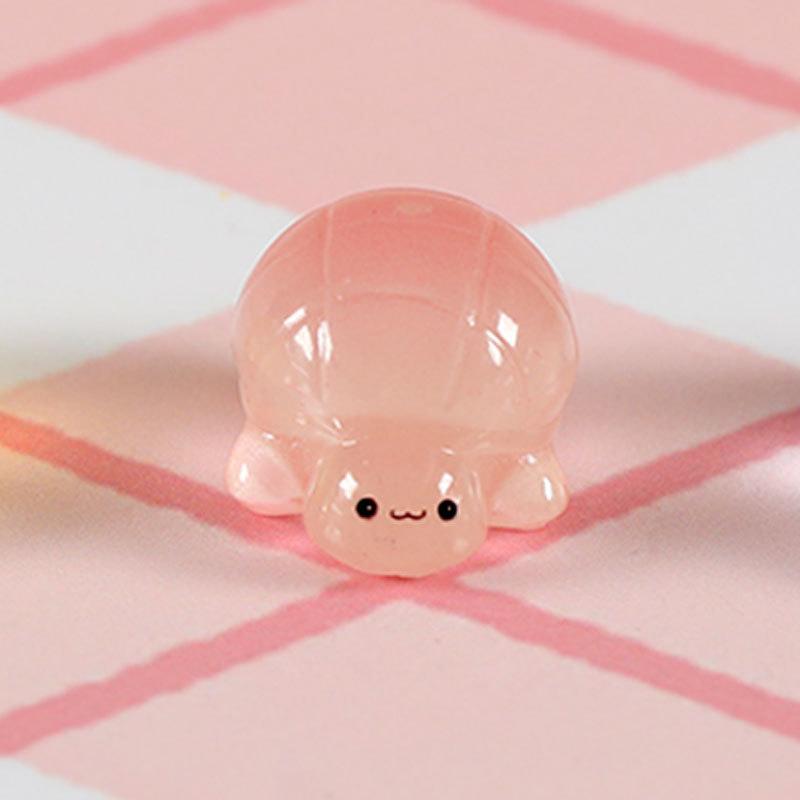 1PCS Colorful Luminous Mini Tortoise Micro Landscape Figure Ornament DIY Glowing Turtle Miniature Statue Potted Garden Decor