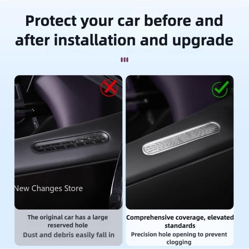 For AVATR 07 2024 2026 Central Air Conditioning Vents And Door Vents Titanium Alloy Protective Covers Interior Upgraded Parts