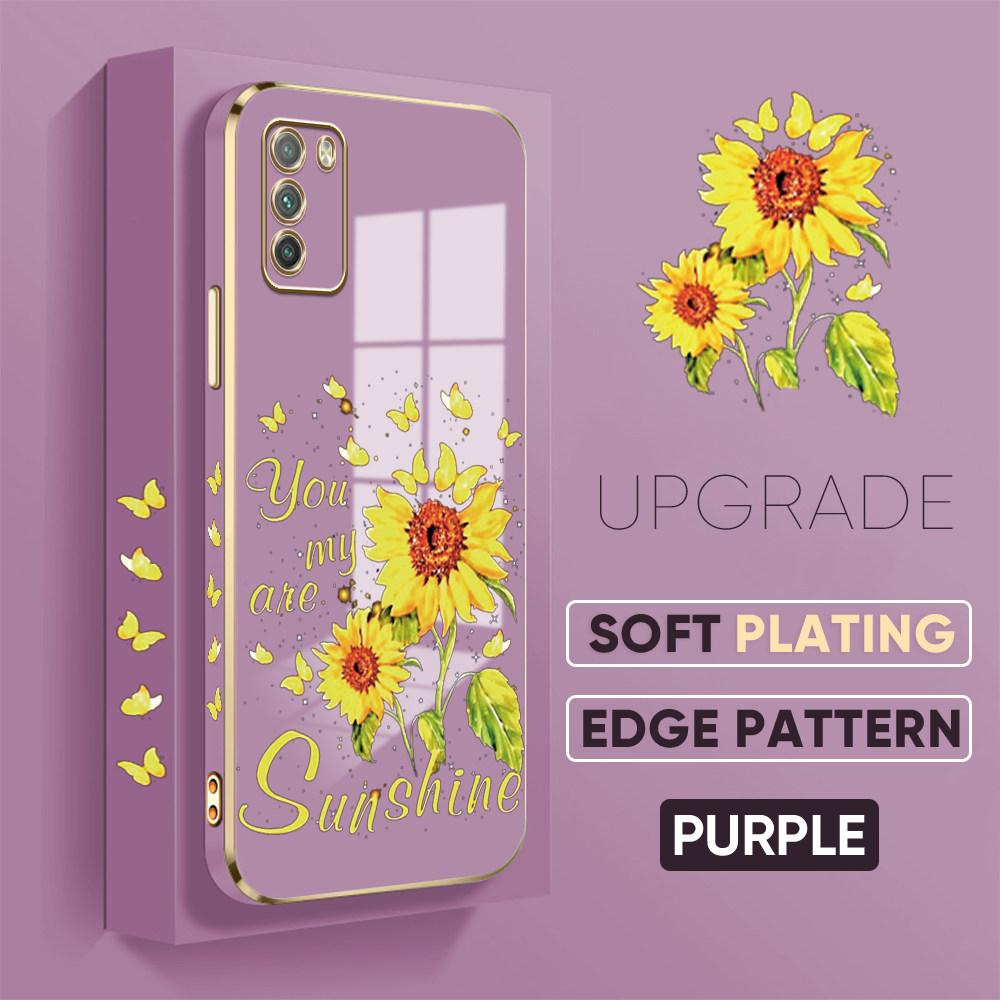 Colorful Printing Patterns Square Edge Pattern Casing Plated Phone Shell Luxury Plating Soft Phone Case for Huawei Honor Xiaomi Redmi