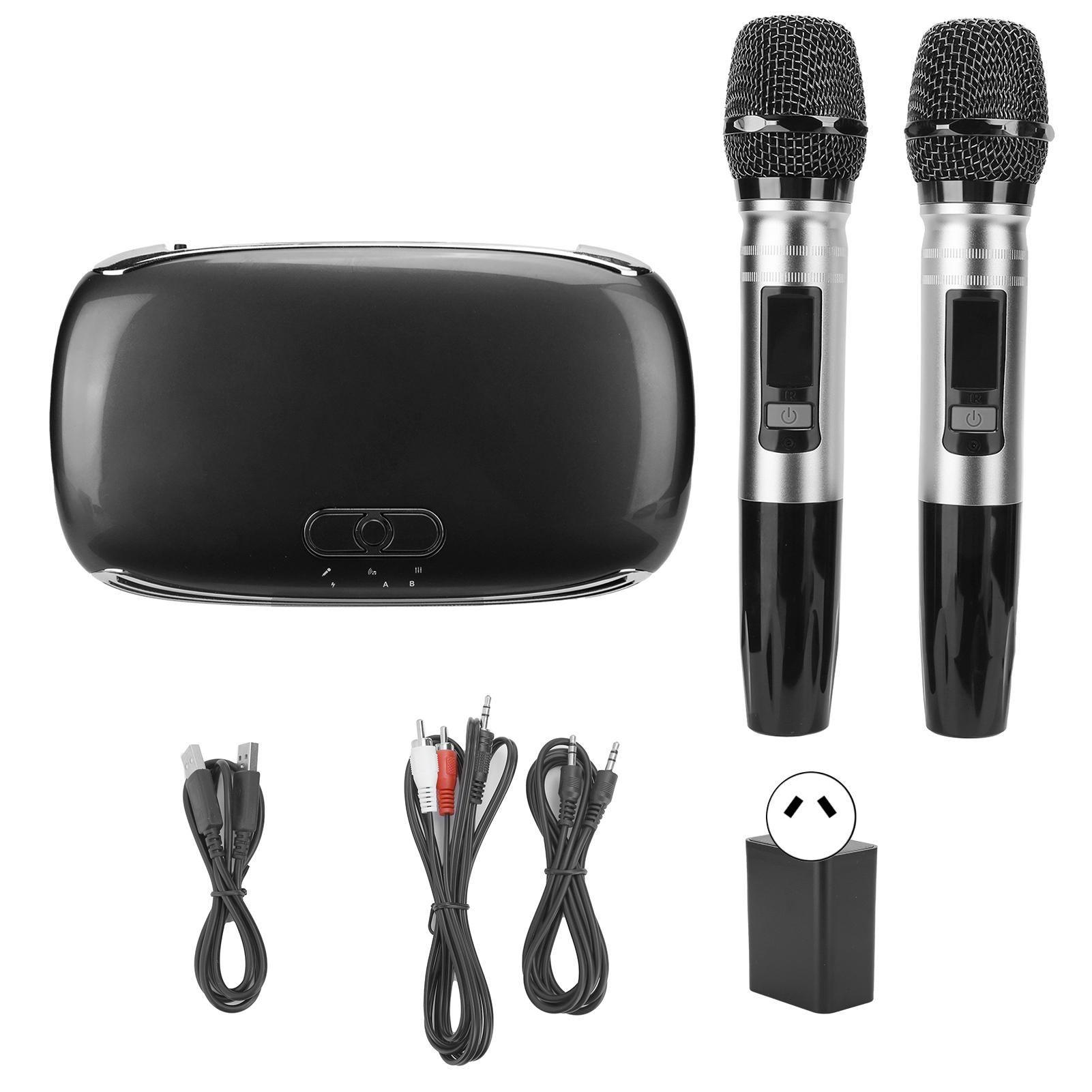 

100‑240V K8 USB караоке-машина бездротова Bluetooth звукова карта мікрофон домашній телевізор мобільний телефон чорний EU Plug чорний