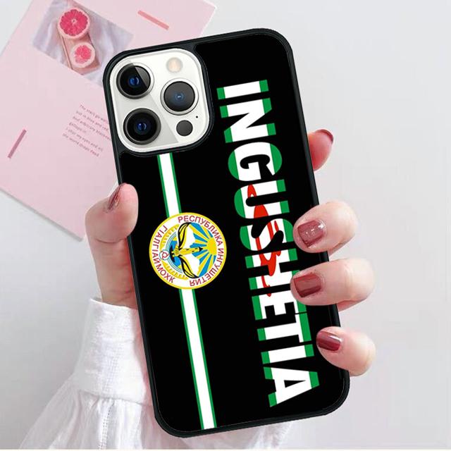 

Ingushetia Flag Phone Case Cover For iPhone 17 Air 15 16 14 13 12 Pro Max 11 Pro Max Plus Coque Shell iPhone 13pro max