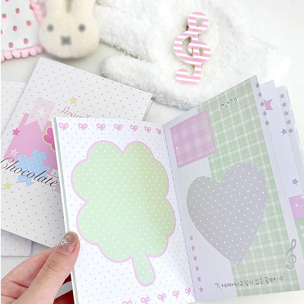 Mini Clover House Strawberry Ins Wind Set Page Collage Booklet Diary High Beauty Notebook. Color inner page