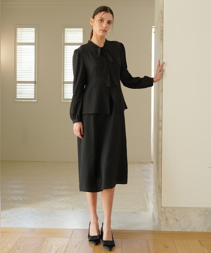 Paul And Alice Ribbon Tie Dress / Black