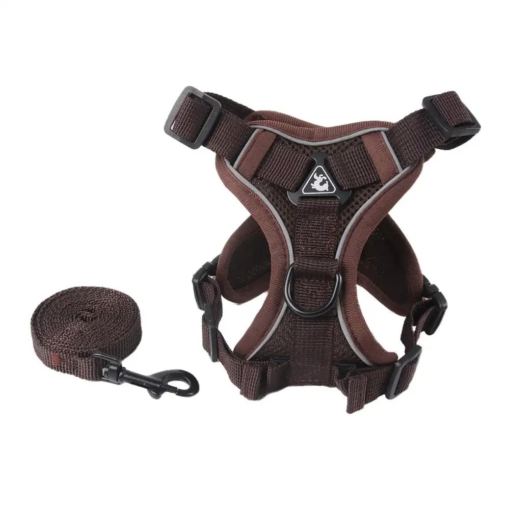 

Мягкий дышащий поводок для домашних собак, светоотражающий, для маленьких и средних собак, ошейник для щенков чихуахуа, поводок на грудь для кошек и собак XL