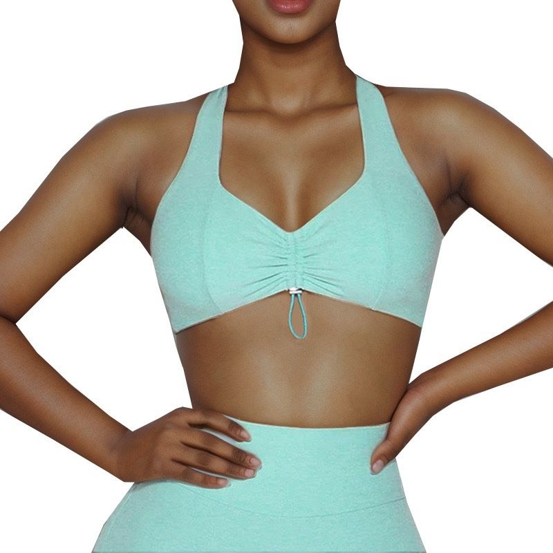 European and American Sexy Bubble Wrap Beauty Back Exercise Bra Open Back Fitness T-shirt Peach Hip Sports Shorts Fitness Suit Women