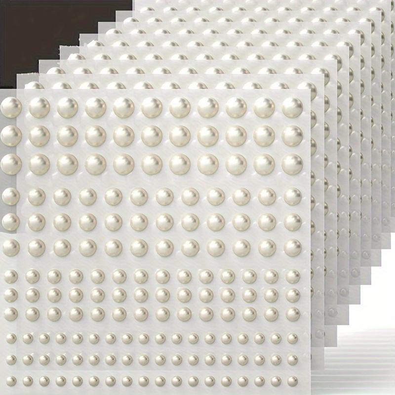165pcs/sheet Pearl Stickers,Space Themed Glitter Decoration for Makeup, Nails, Hair, Phone, Scrapbooking, Single Use, Round Shape, Alcohol-Free