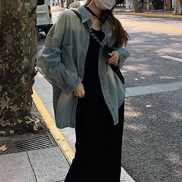 

Джинсовая куртка, женская новинка осеннего дизайна, нишевая рубашка, маленькая фигура, свободная осенне-зимняя тонкая верхняя куртка