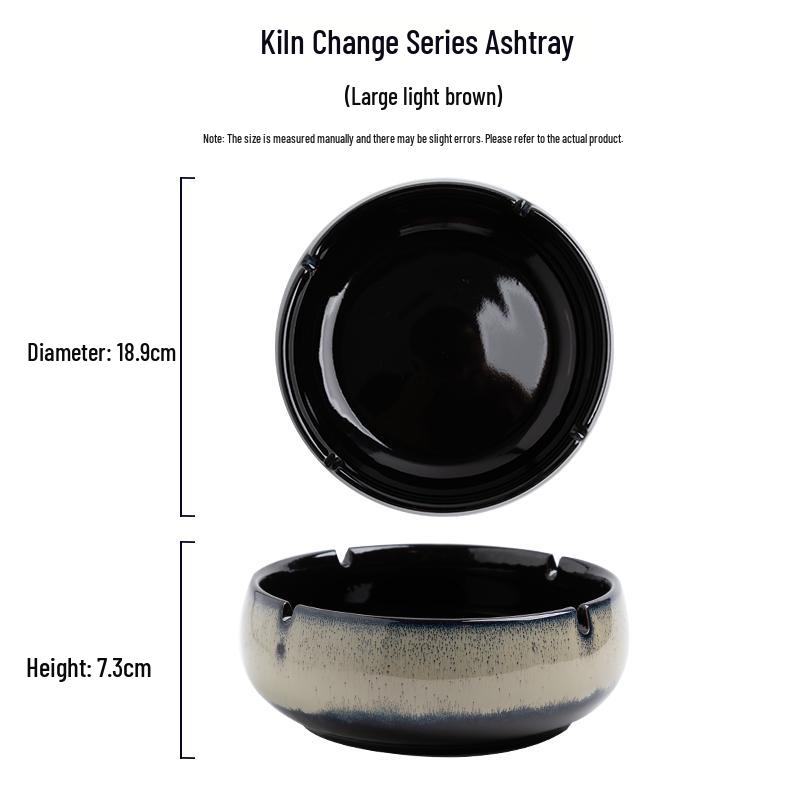 Large Ceramic Ashtray – Creative Retro Chinese Style for Living Room or Office
