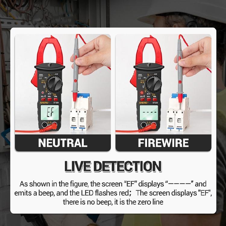 AC/DC Digital Clamp Meter T-RMS 6000 Counts, Multimeter Voltage Tester Auto-rang