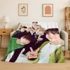 Famous B-BTS KPOP Star Soft Flannel Throw Blanket,Warm Cozy Blanket for Bed,Couch,Sofa,Bedroom,Living Room,Travel,Camping Gift