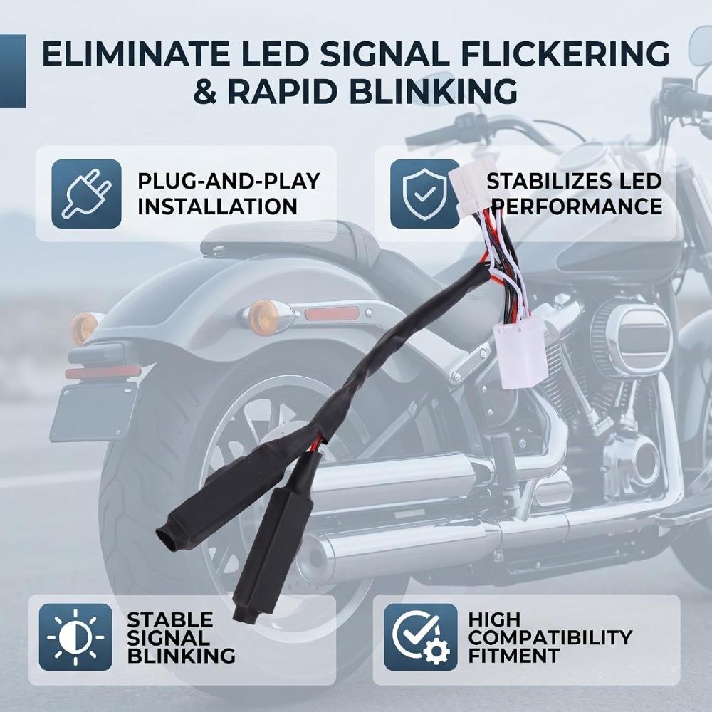 ABS LED Load Resistor Hyper Flashing Fix Blinker Flasher Relay for Elecra Glide 1997-2012