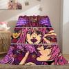 JoJo's Bizarre Adventure Cartoon Flannel Blanket, Printed Design for Bed and Sofa, Soft Home Decor, Picnic Travel Blanket_LIAN