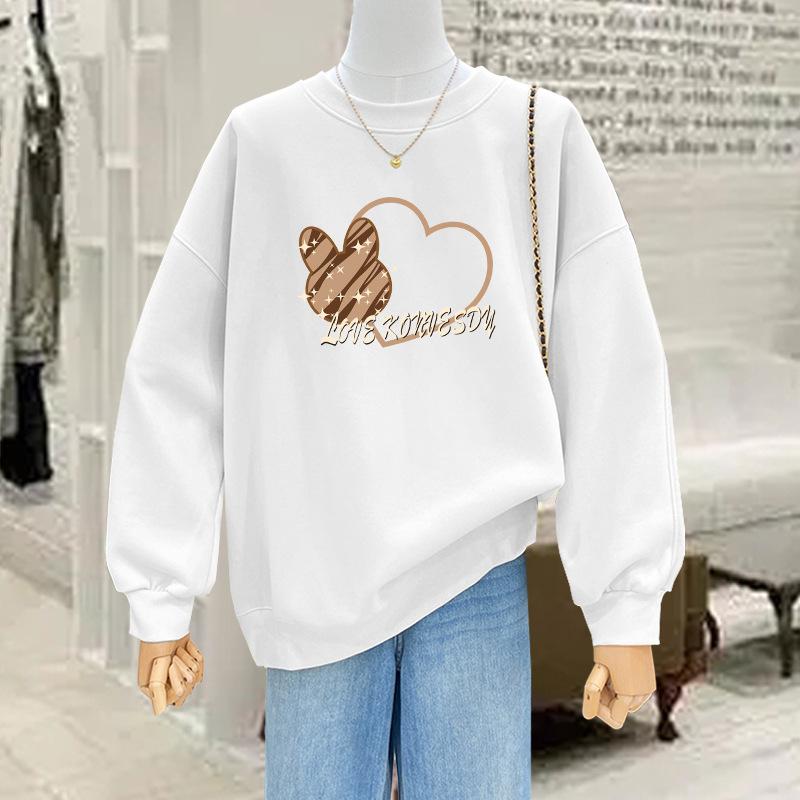 Factory wholesale new dopamine autumn wear high-end design autumn and winter fleece thickened sweater women S