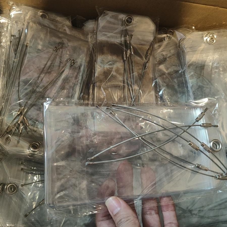 Waterproof PVC Luggage Tags with Steel Wire Loop