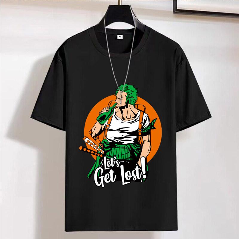 One Piece Anime Printed Shortsleeved Tshirt for Men on Instagram A Trendy and Casual Base Layer for Men in Summer
