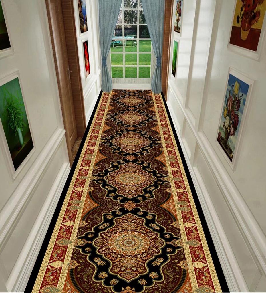 Bohemian Persia Style Long Corridor Carpet Luxury European Decoration Hallway Rugs Non-slip Floor Mats Stairway Runners Carpets