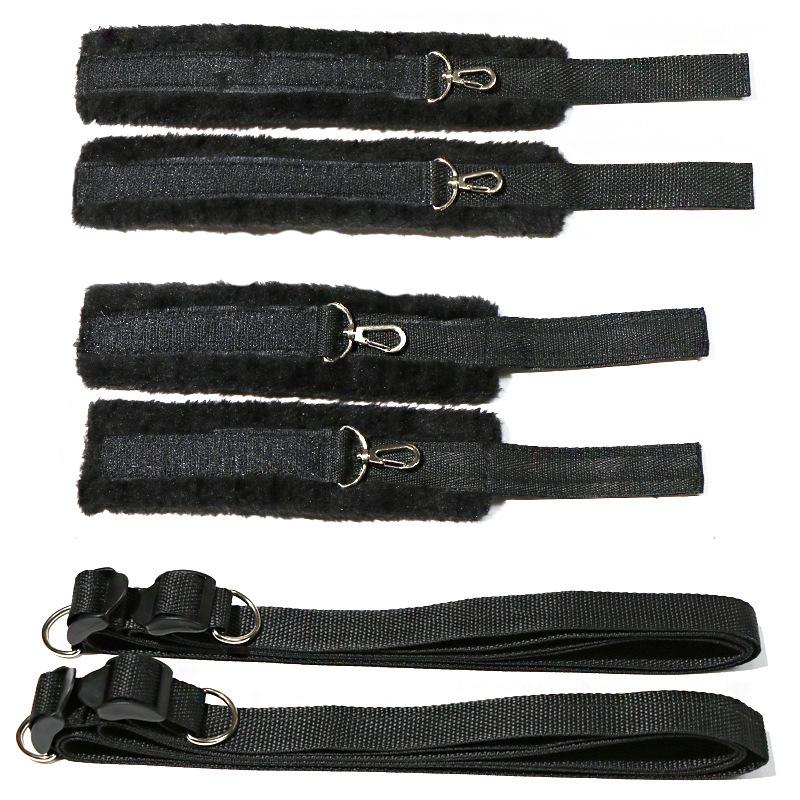 Bed Restraints Bondage Rope Kits Nylon Handcuffs Ankle Cuffs Sets Slave Erotic Adult Sex Toys for Couples Play Sexual Games