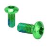 12pcs M5x11.5mm Bicycle Disc Brake Rotor Bolts Screws Alloy Disc Rotor Screws for Mountain BikeGreen, 12 Pcs set